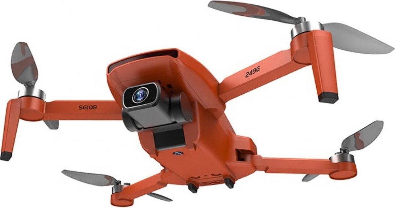 Trendtrading Turbine Pro Max Drohne - 1 Kilometer Reichweite - 75 Minuten  Flugzeit - 4K Ultra HD Kamera - Orange - Trendtrading