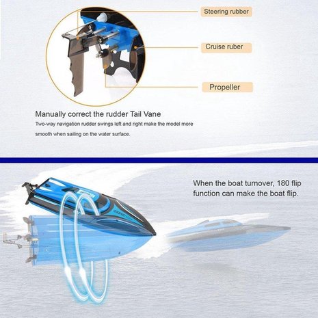 Jamara Ferngesteuertes Boot mit LED Anzeige - Swordfish 7,2V #white