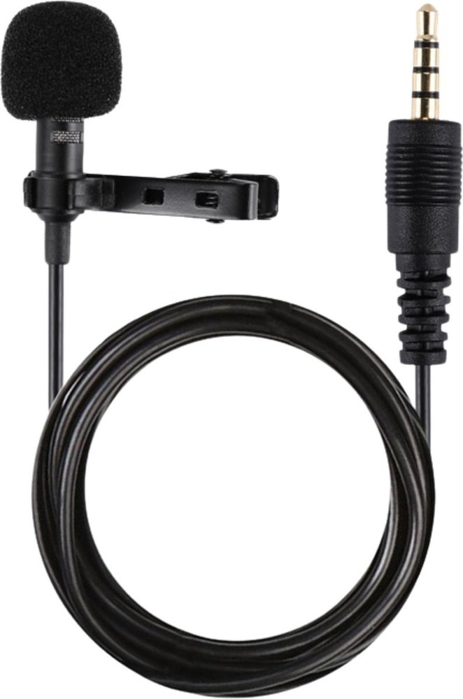 Microfoon voor iPad, iPhone en Android smartphones - 3.5mm Aansluiting met Lapel clip mic 145cm kabel lengte -