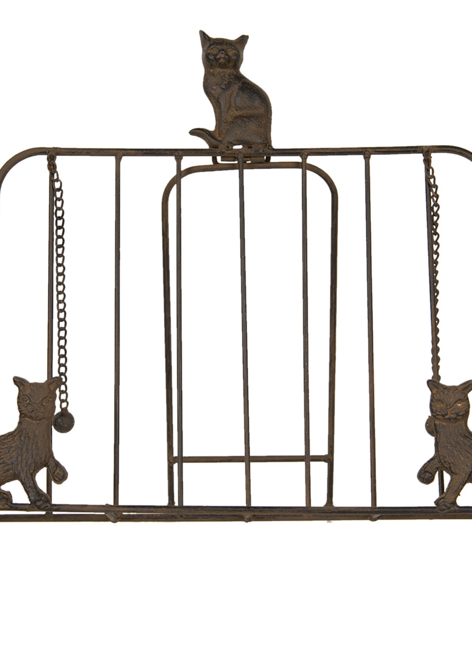 Clayre & Eef Support pour livre avec chats 38*25*38 cm 6Y3814