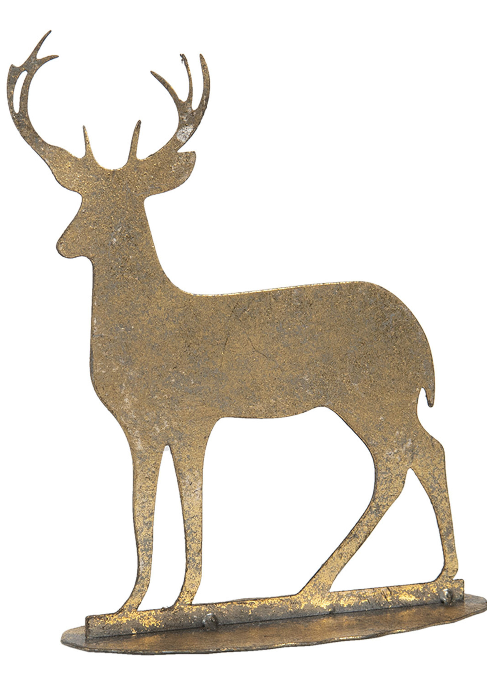 Clayre & Eef Decoratie hanger hert 14*5*17 cm 6Y3883