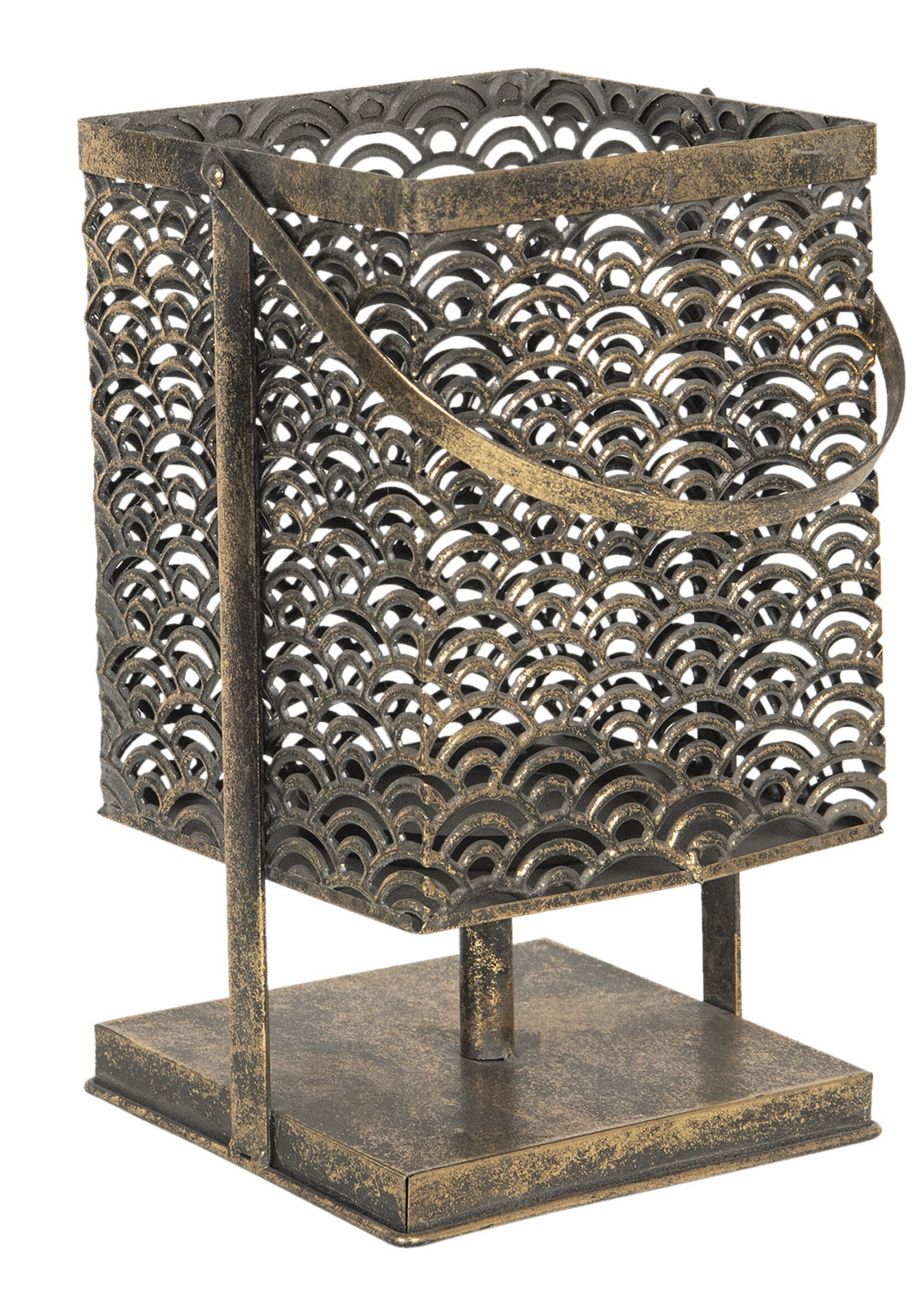 Clayre & Eef Windlicht 17*17*35 cm 6Y3885