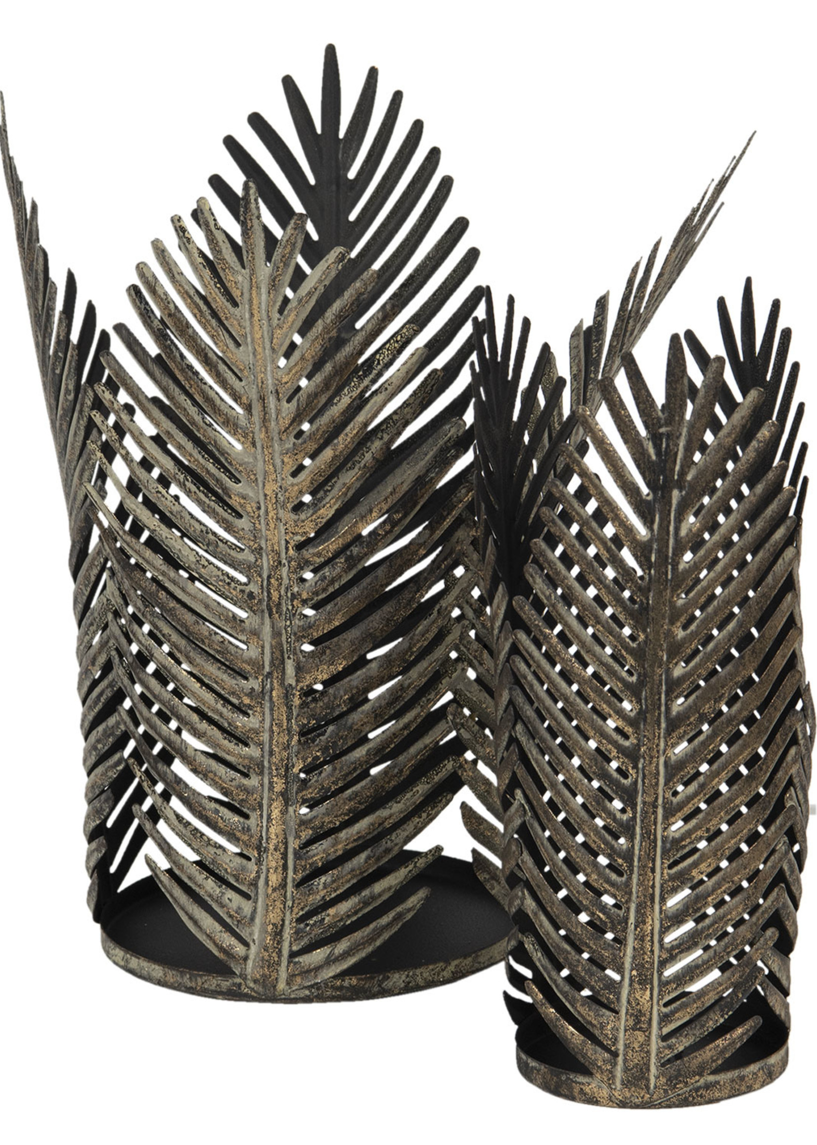 Clayre & Eef Bougeoir (set 2) 16*16*30 / 9*9*26 cm 6Y3892