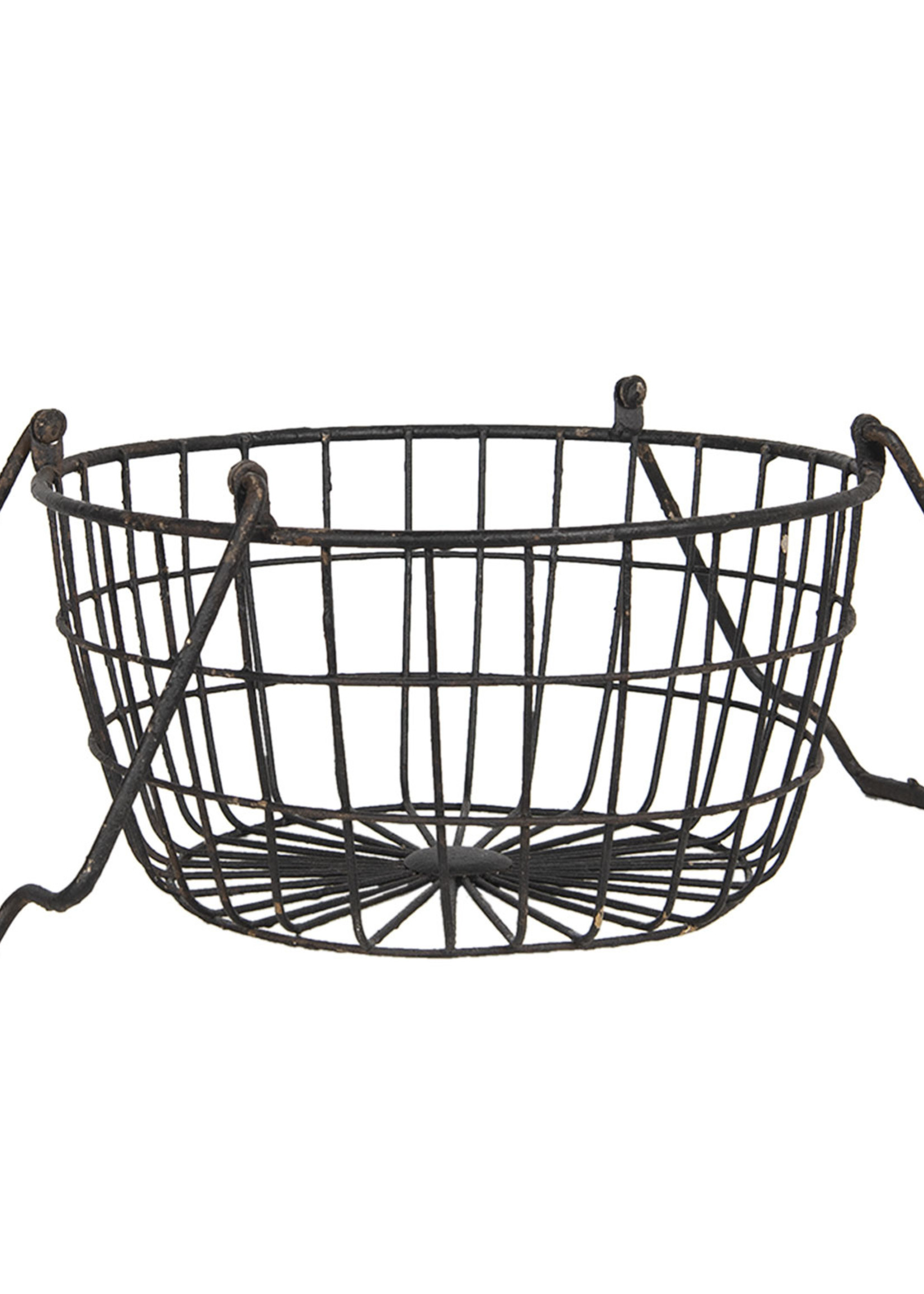 Clayre & Eef Panier de fer (2) Ø 30*17 / Ø 25*13 cm 6Y3970