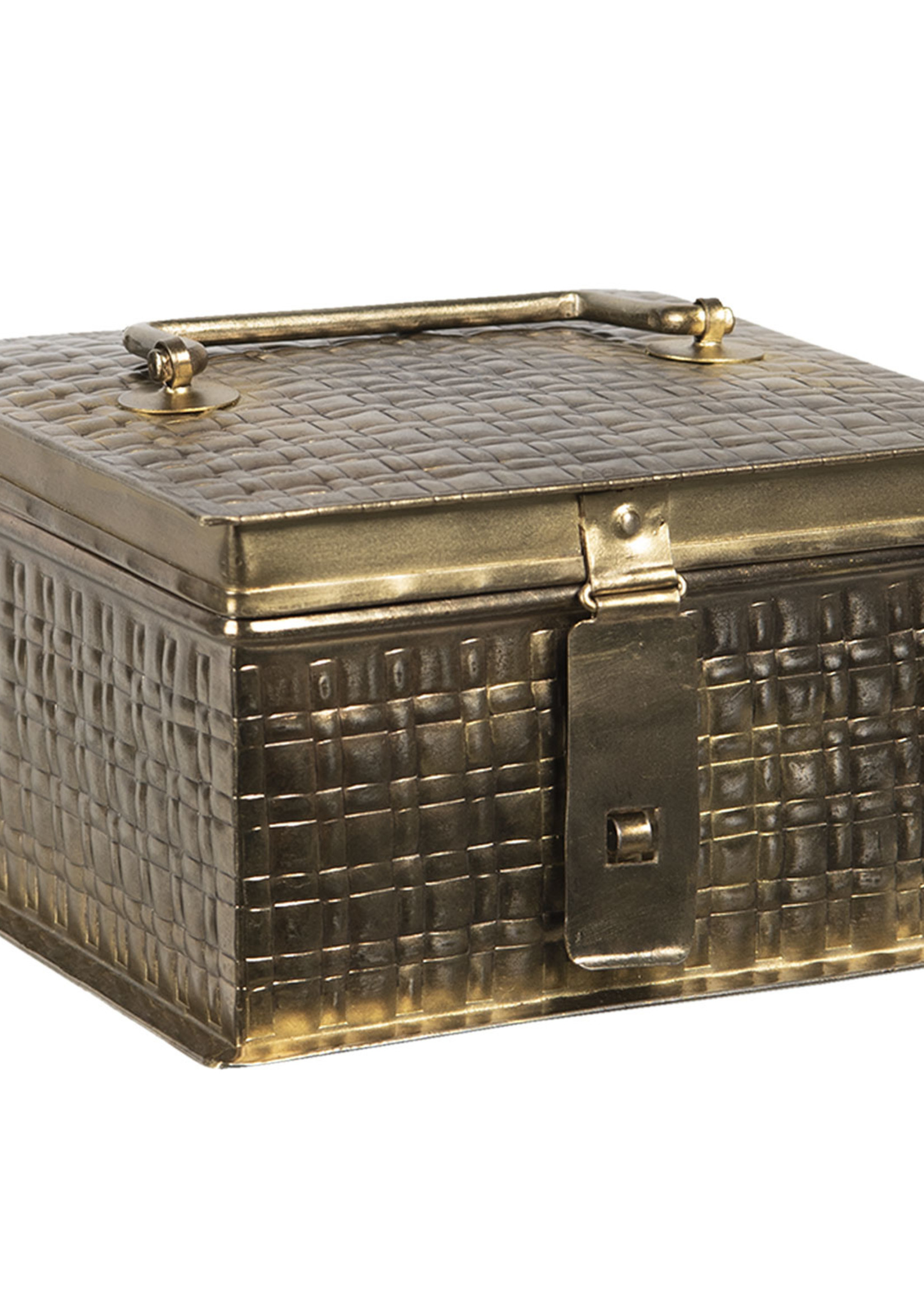 Clayre & Eef Metalen doosje 17*17*10 cm 6Y4047