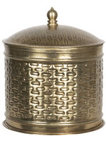 Clayre & Eef Boîte en métal Ø 18*20 cm 6Y4050
