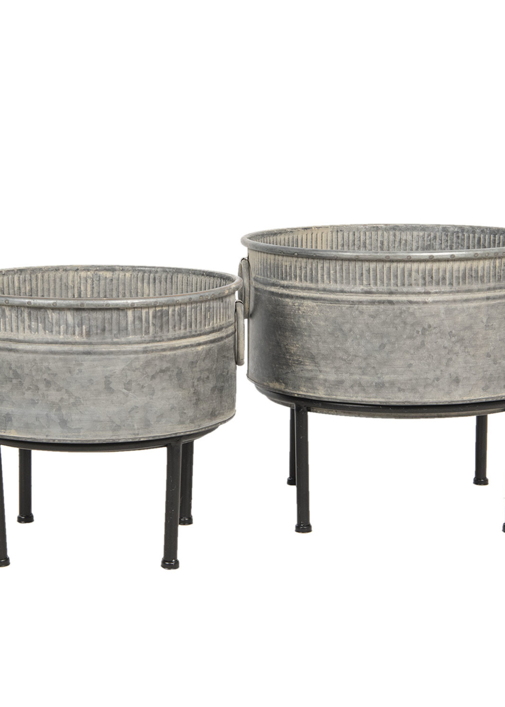 Clayre & Eef Porte-plantes debout (2) Ø 40*35 / Ø 35*31 cm 6Y4172