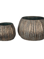 Clayre & Eef Bloempotten (2) Ø 40*25 / Ø 28*19 cm 6Y4308