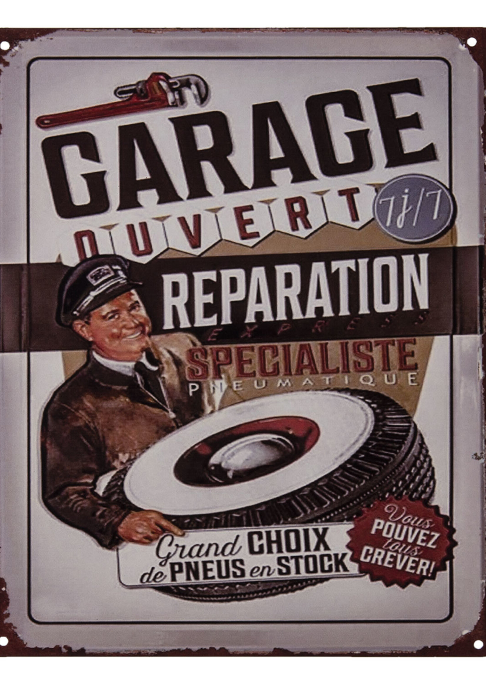 Clayre & Eef Plaque décorative 25*1*20 cm 6Y4352