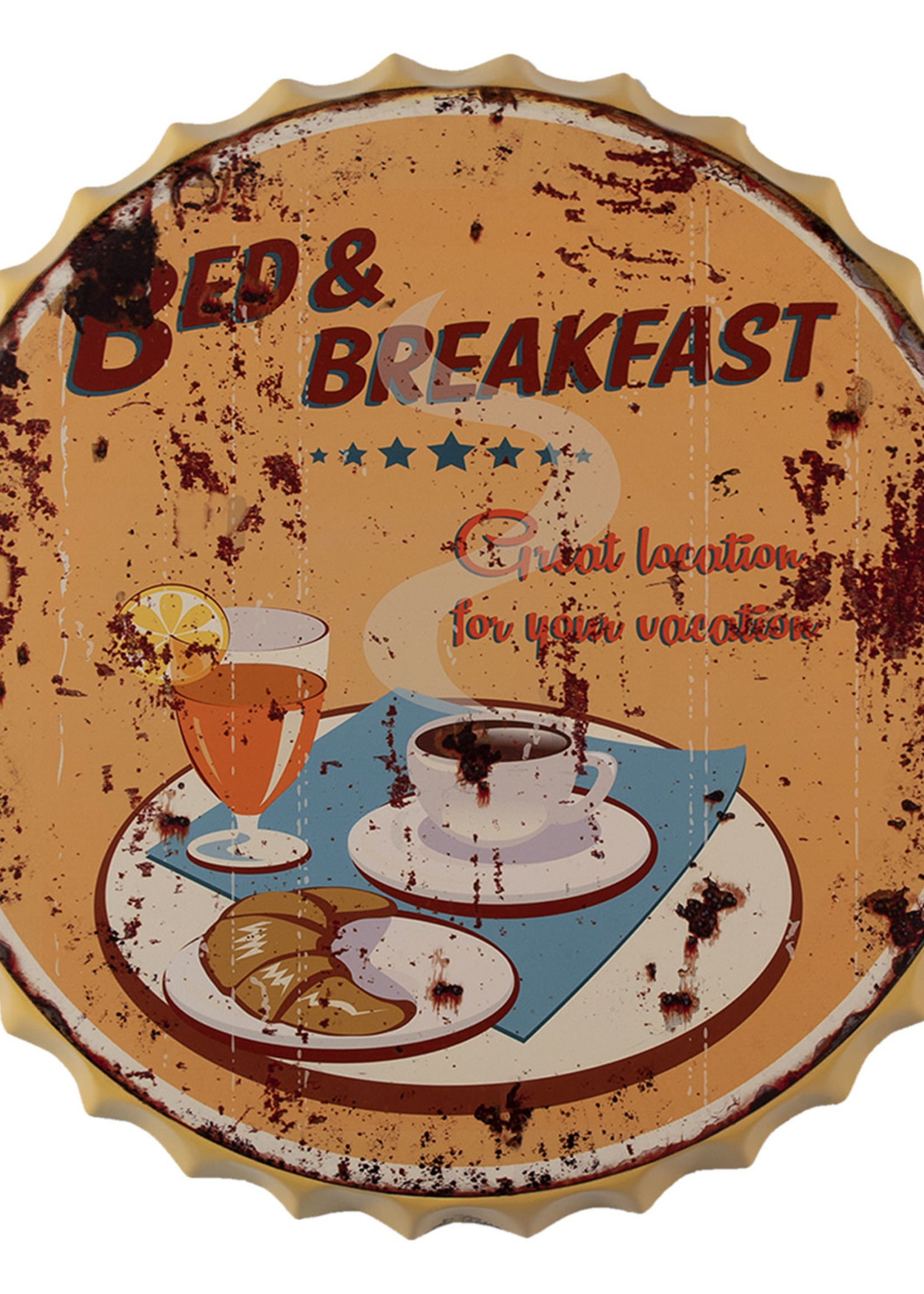 Clayre & Eef Plaque décorative Ø 50*4 cm 6Y4403