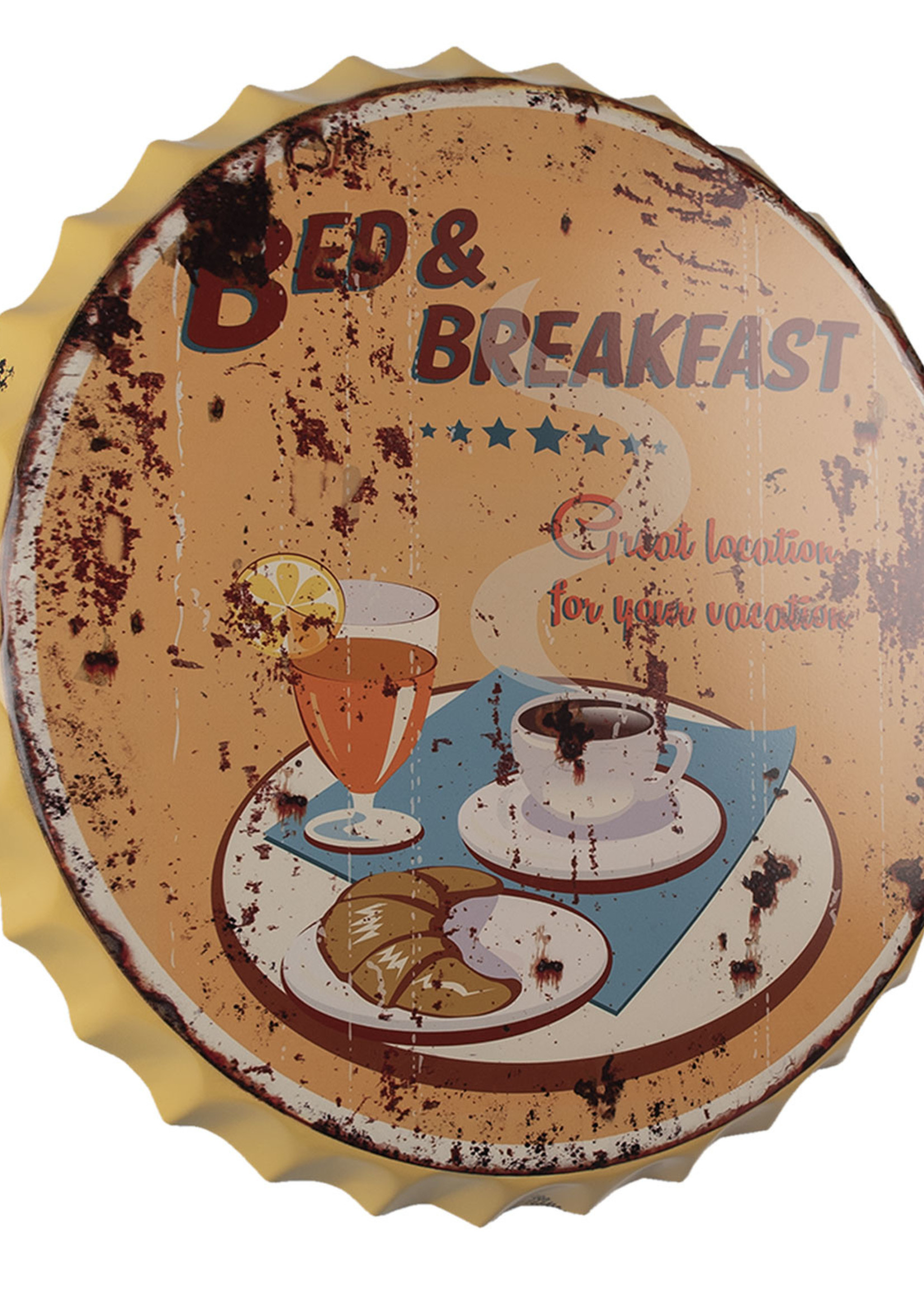 Clayre & Eef Plaque décorative Ø 50*4 cm 6Y4403