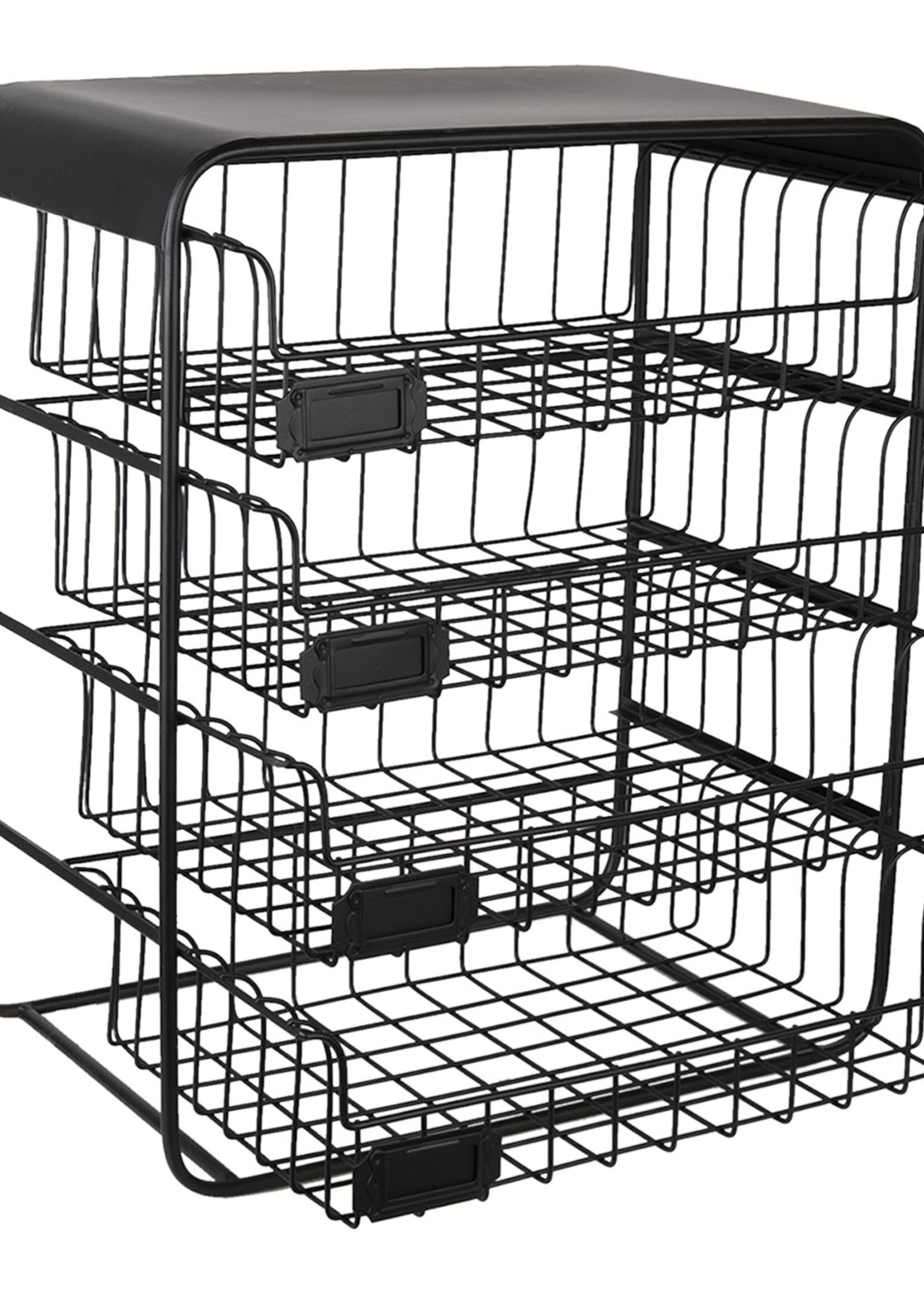 Clayre & Eef Rek met manden 42*25*49 cm 6Y4453