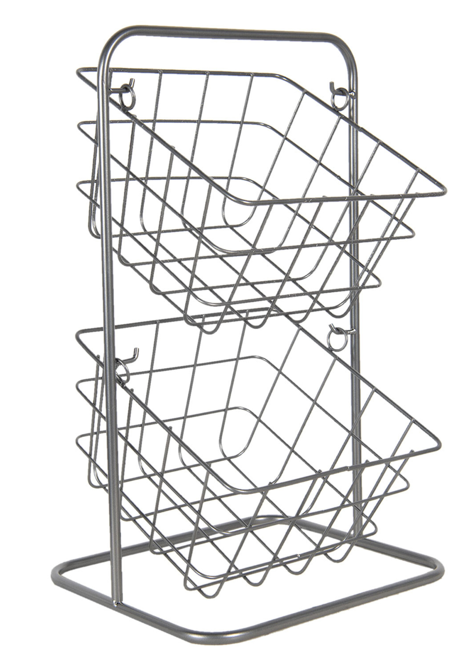 Clayre & Eef Rek met manden 22*22*41 cm 6Y4555