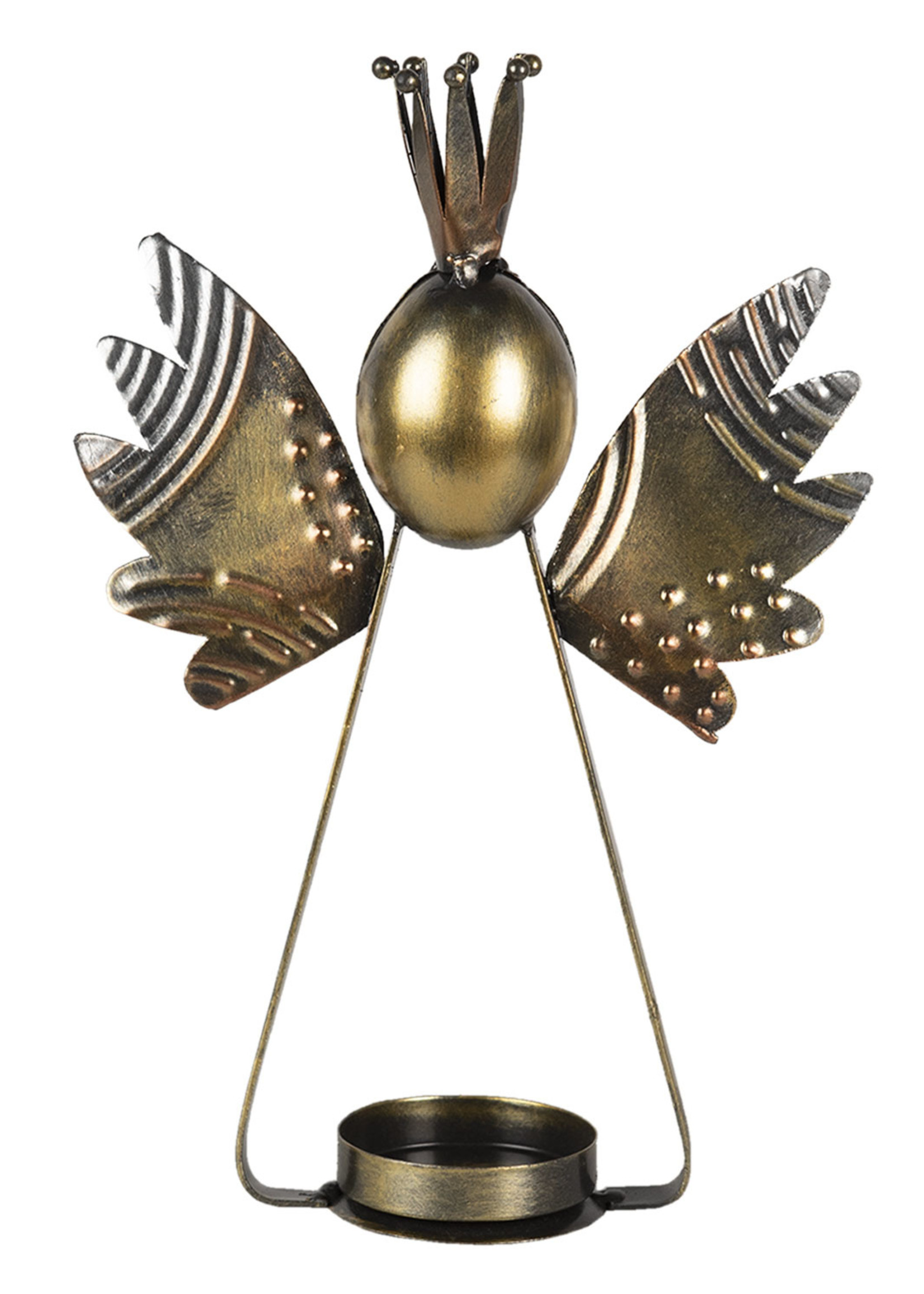 Clayre & Eef Waxinelichthouder engel 17*6*25 cm 6Y4592