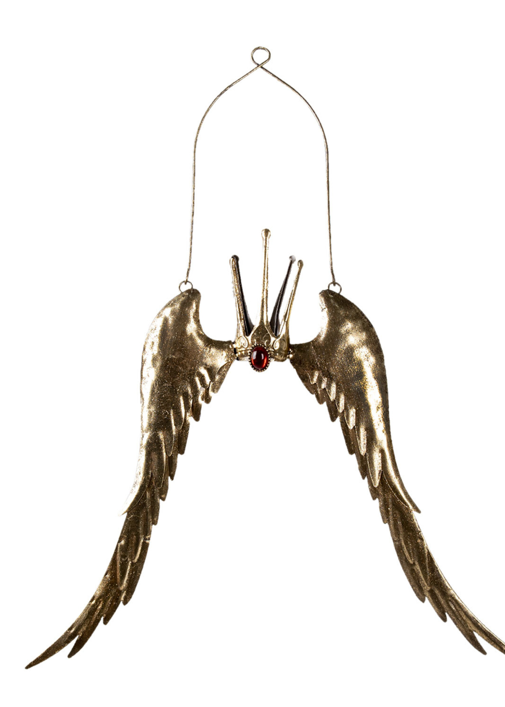 Clayre & Eef Hanger vleugels met kroon 51*4*62 cm 6Y4597