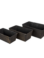 Clayre & Eef Porte plantes (3) 26*17*12 / 23*14*10 / 21*11*9 cm 6Y4626