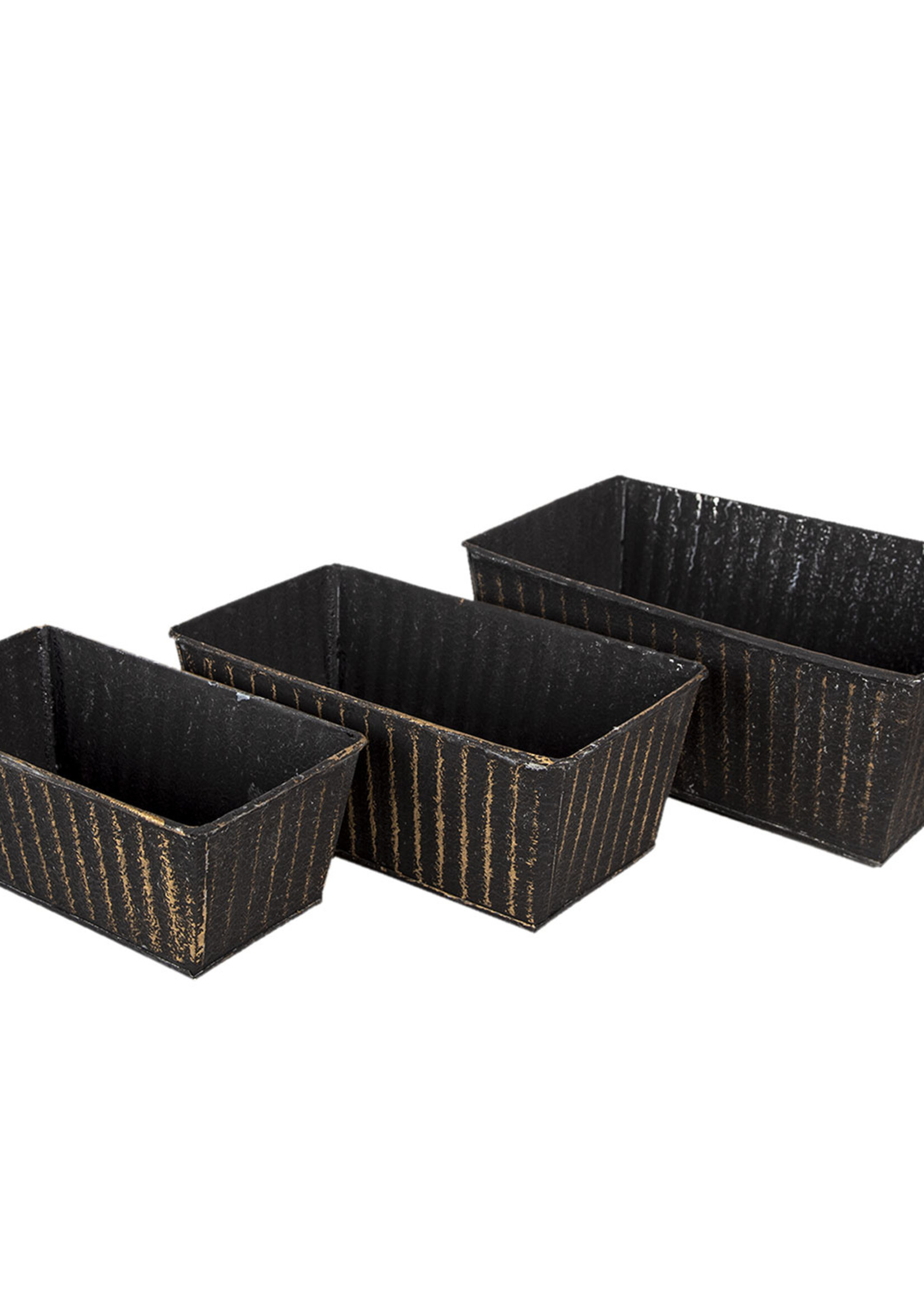 Clayre & Eef Planthouder (3) 26*17*12 / 23*14*10 / 21*11*9 cm 6Y4626