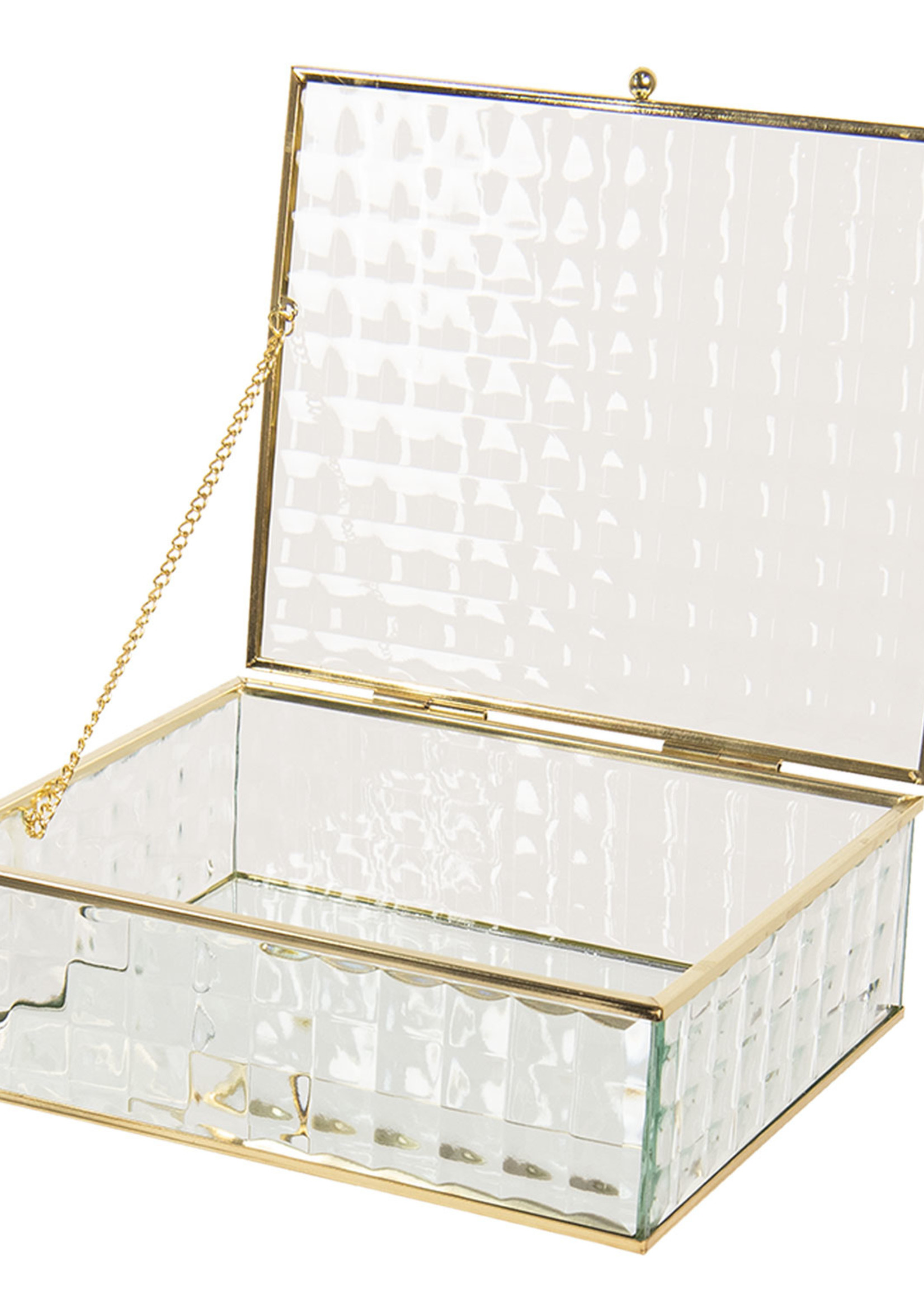 Clayre & Eef Coffret à bijoux 20*16*6 cm CC6GL0018L