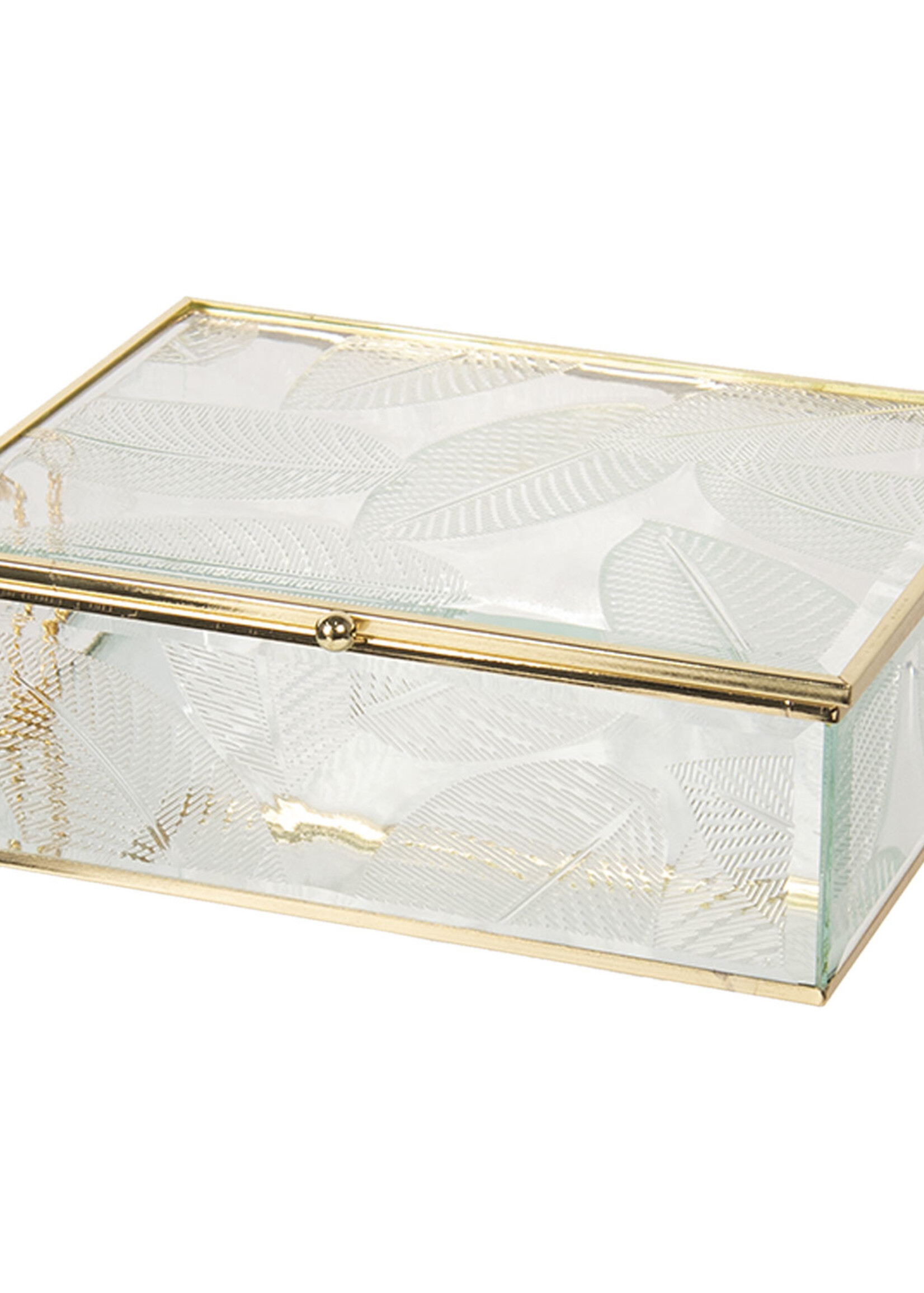 Clayre & Eef Coffret à bijoux 20*16*6 cm CC6GL0020L