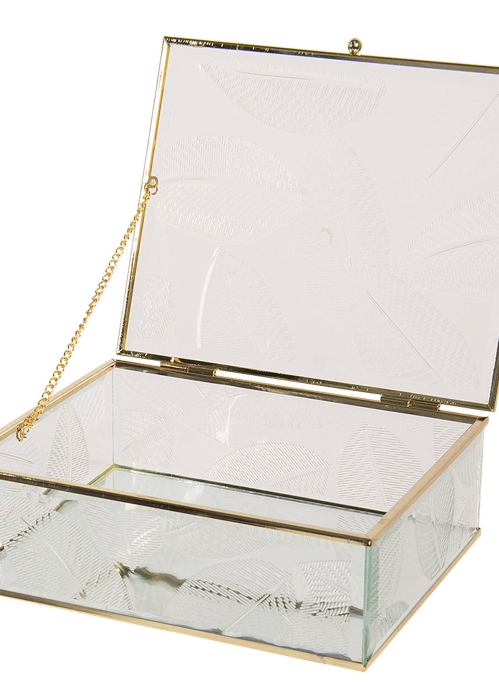 Clayre & Eef Coffret à bijoux 20*16*6 cm CC6GL0020L