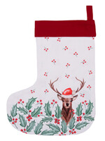 Clayre & Eef Décoration chaussette de Noel 30*40 cm HCH203