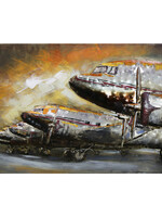 Clayre & Eef Wanddecoratie Vliegtuig 120*6*80 cm JJWA00007