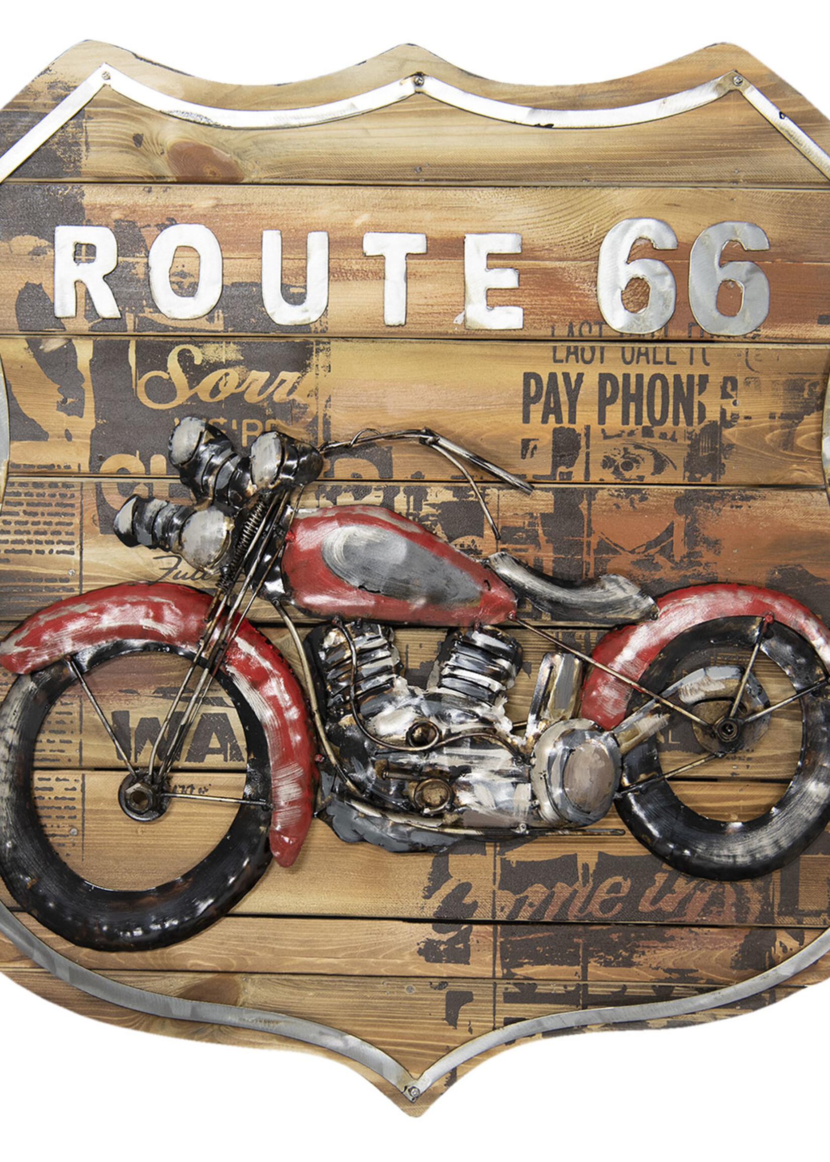 Clayre & Eef Wanddecoratie Motor 60*6*60 cm JJWA00011