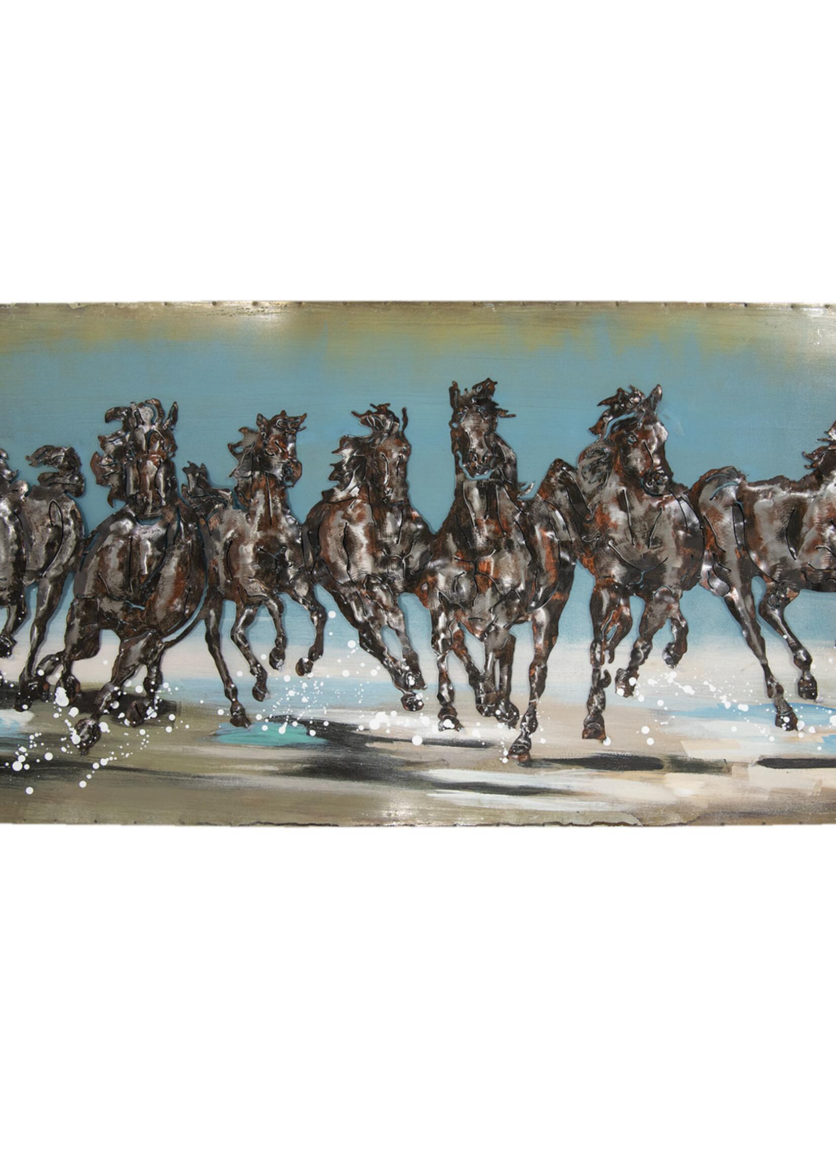 Clayre & Eef Wanddecoratie paarden 140*5*70 cm JJWA00016