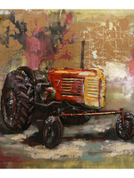 Clayre & Eef Wanddecoratie Tractor 100*6*100 cm JJWA00031