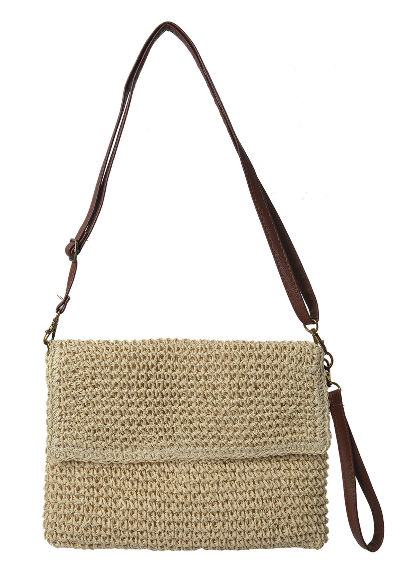 Clayre & Eef Sac 30*20 cm blanc JZBG0238