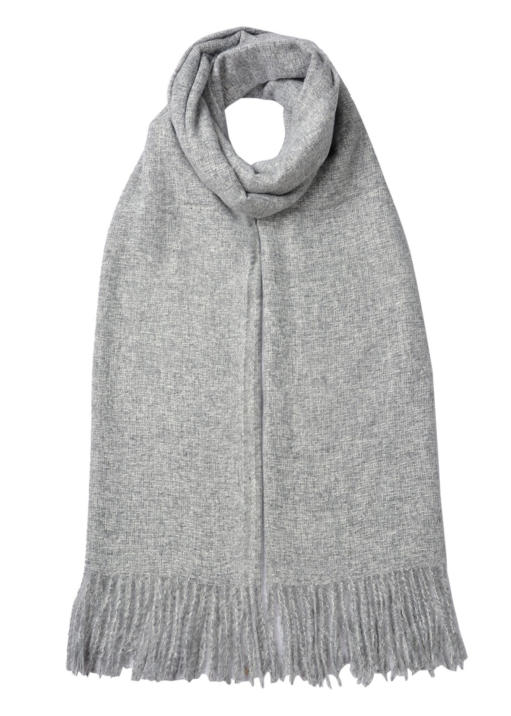 Clayre & Eef Écharpe 68*180 cm gris JZSC0487