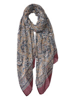 Clayre & Eef Écharpe 80*180 cm rouge JZSC0497BU