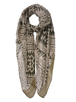 Clayre & Eef Sjaal 80*180 cm groen JZSC0501GR