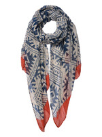 Clayre & Eef Écharpe 80*180 cm rouge JZSC0501R