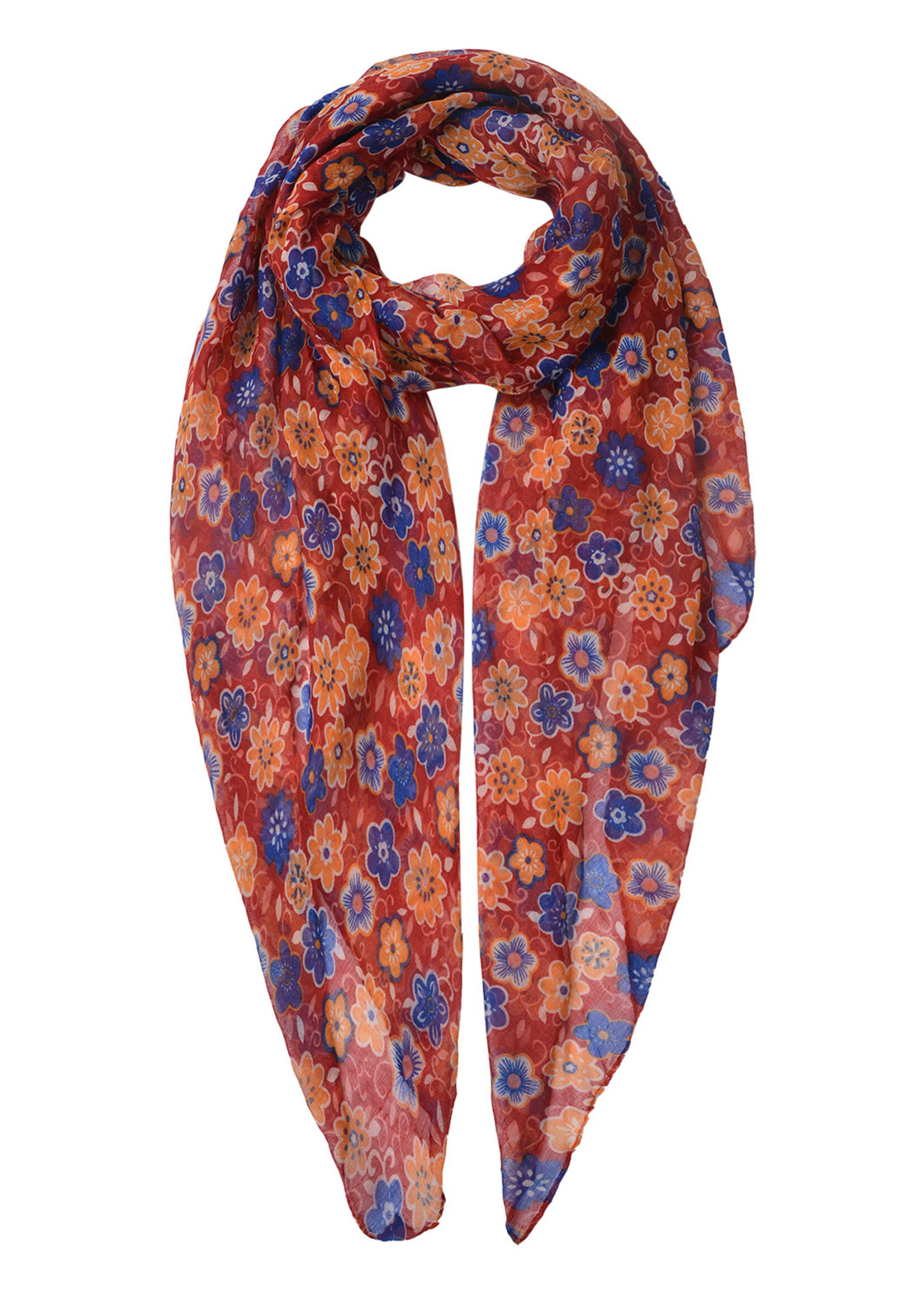 Clayre & Eef Écharpe 80*180 cm rouge JZSC0503BU