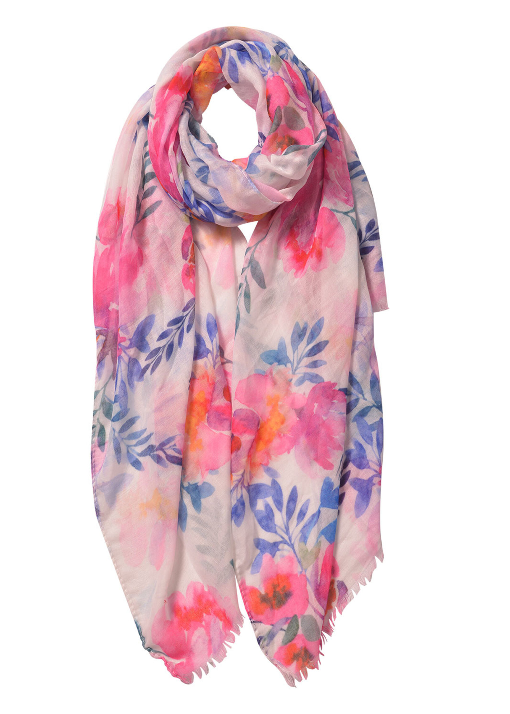 Clayre & Eef Écharpe 70*180 cm multi couleurs JZSC0510