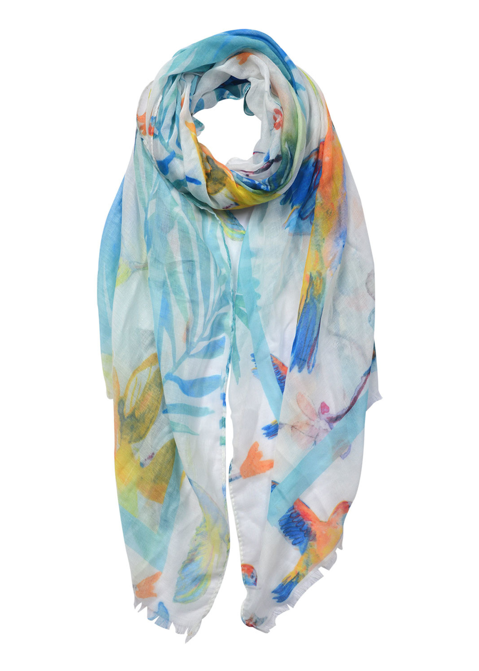 Clayre & Eef Écharpe 70*180 cm multi couleurs JZSC0512