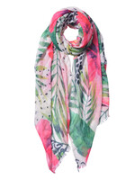 Clayre & Eef Sjaal 70*180 cm meerkleurig JZSC0514