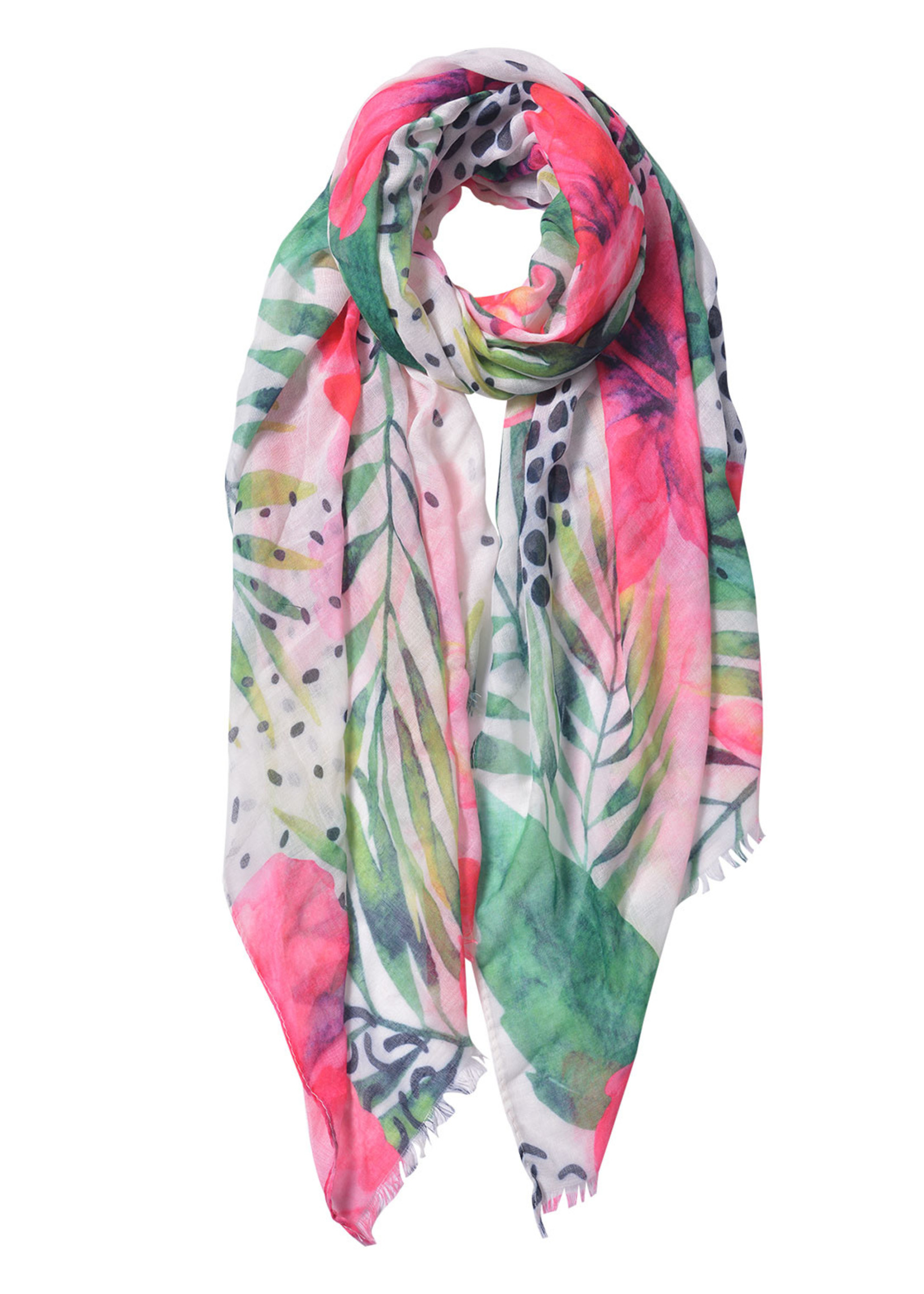 Clayre & Eef Écharpe 70*180 cm multi couleurs JZSC0514