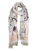 Clayre & Eef Sjaal 85*180 cm groen JZSC0516GR