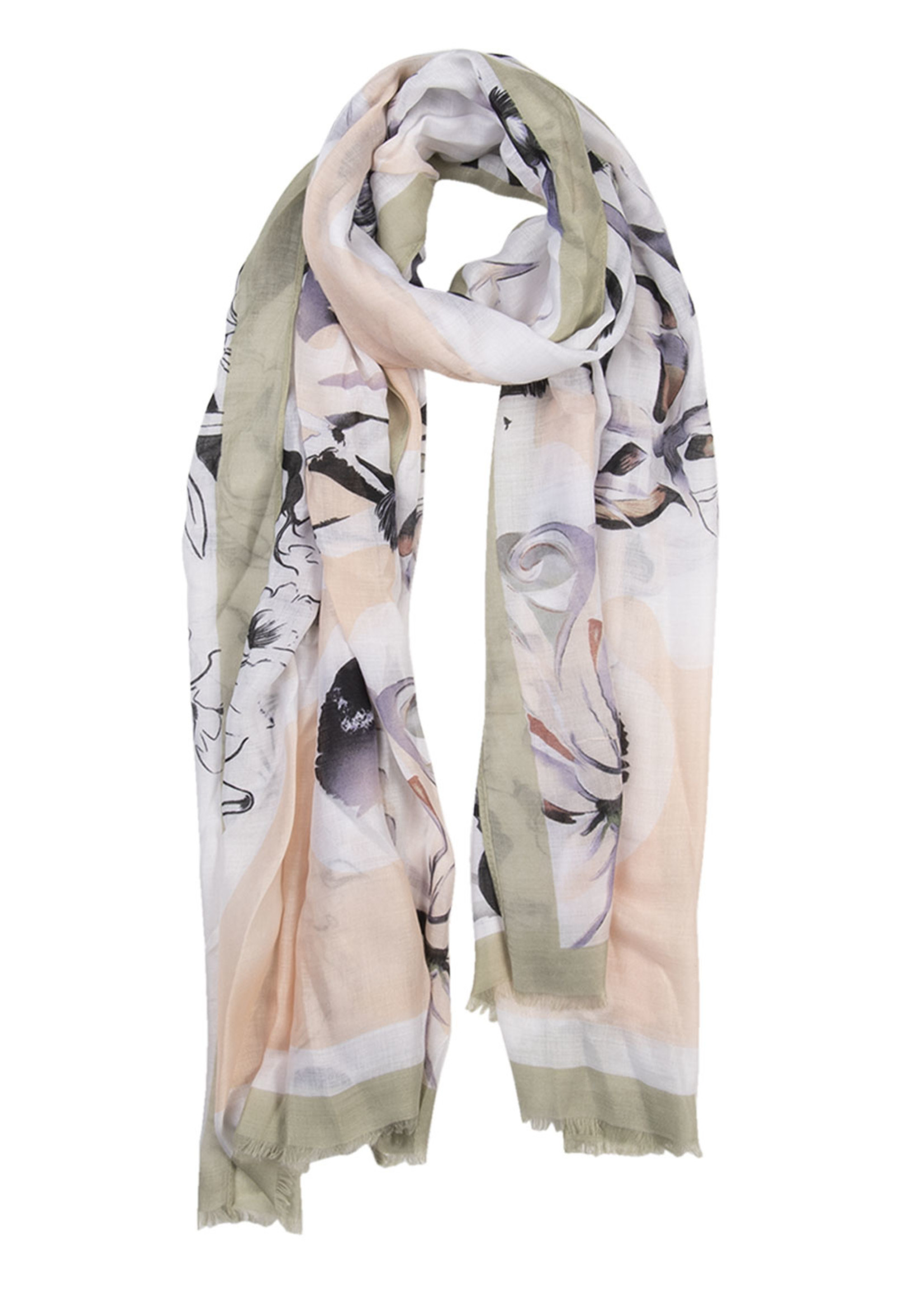 Clayre & Eef Écharpe 85*180 cm vert JZSC0516GR