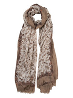 Clayre & Eef Écharpe 85*180 cm kaki JZSC0517KH