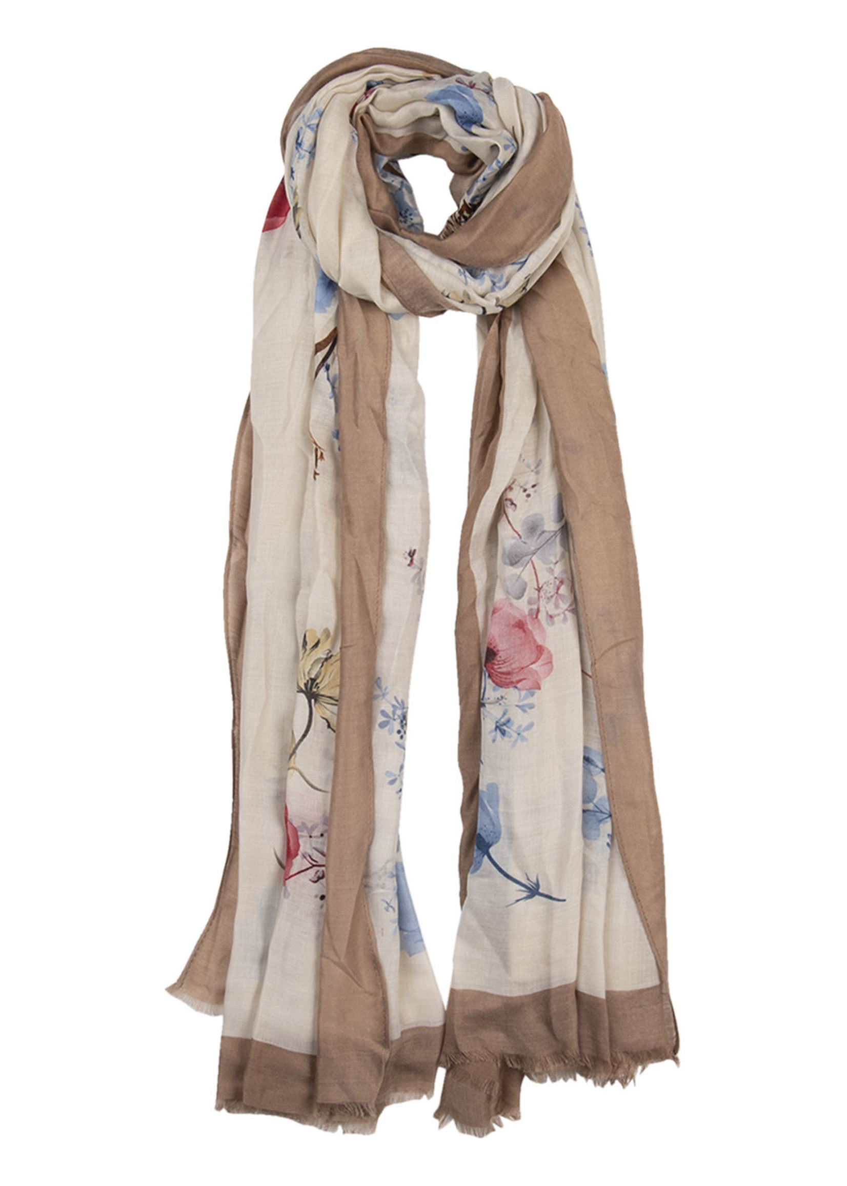 Clayre & Eef Écharpe 85*180 cm kaki JZSC0518KH