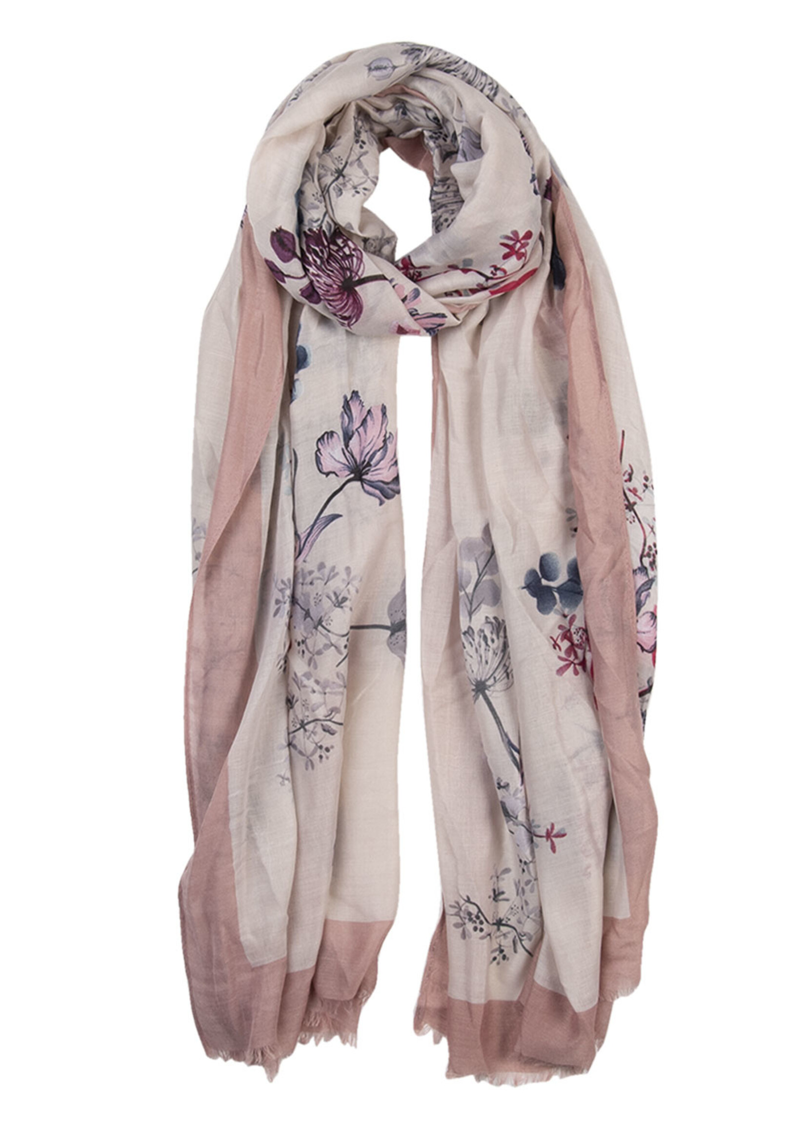 Clayre & Eef Écharpe 85*180 cm rose JZSC0518P