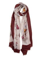 Clayre & Eef Sjaal 85*180 cm rood JZSC0518R