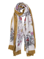 Clayre & Eef Écharpe 85*180 cm jaune JZSC0519Y