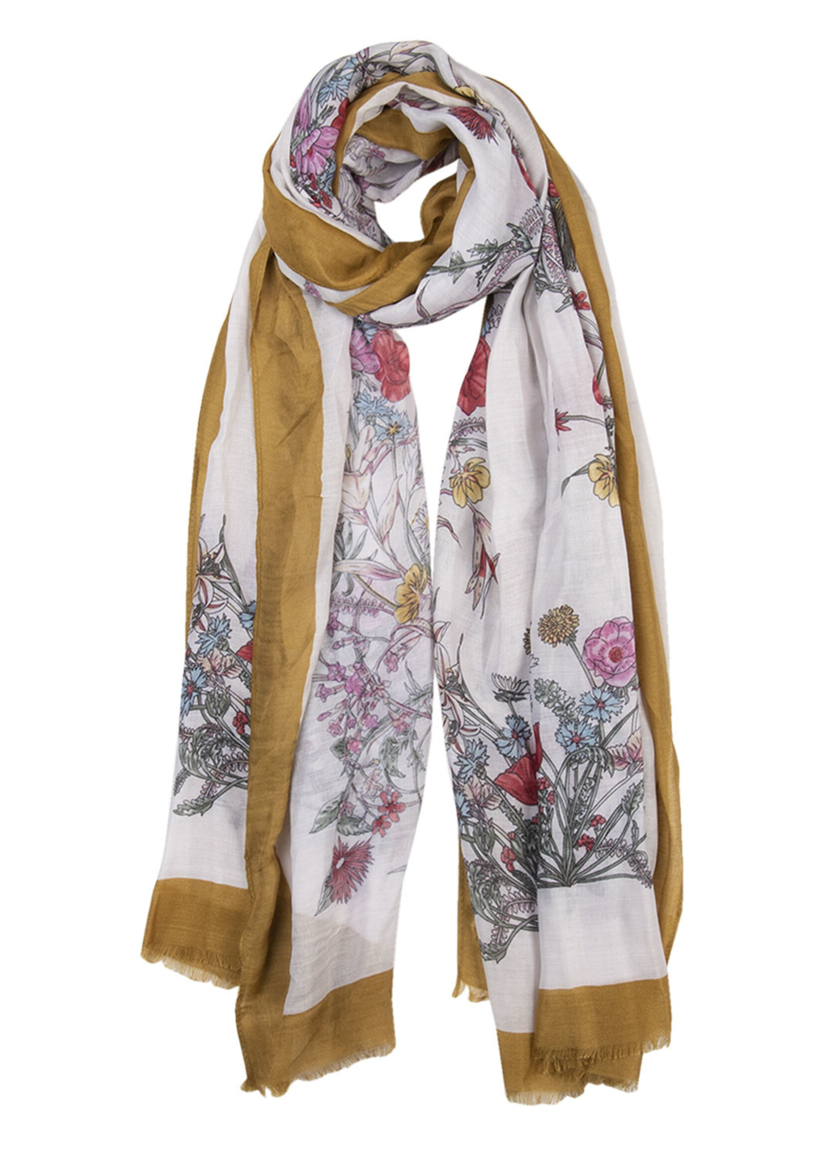 Clayre & Eef Sjaal 85*180 cm geel JZSC0519Y