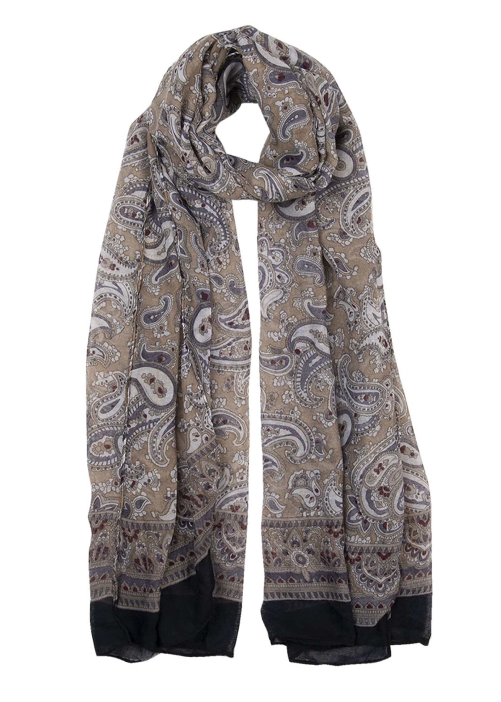 Clayre & Eef Sjaal 80*180 cm blauw JZSC0520BL