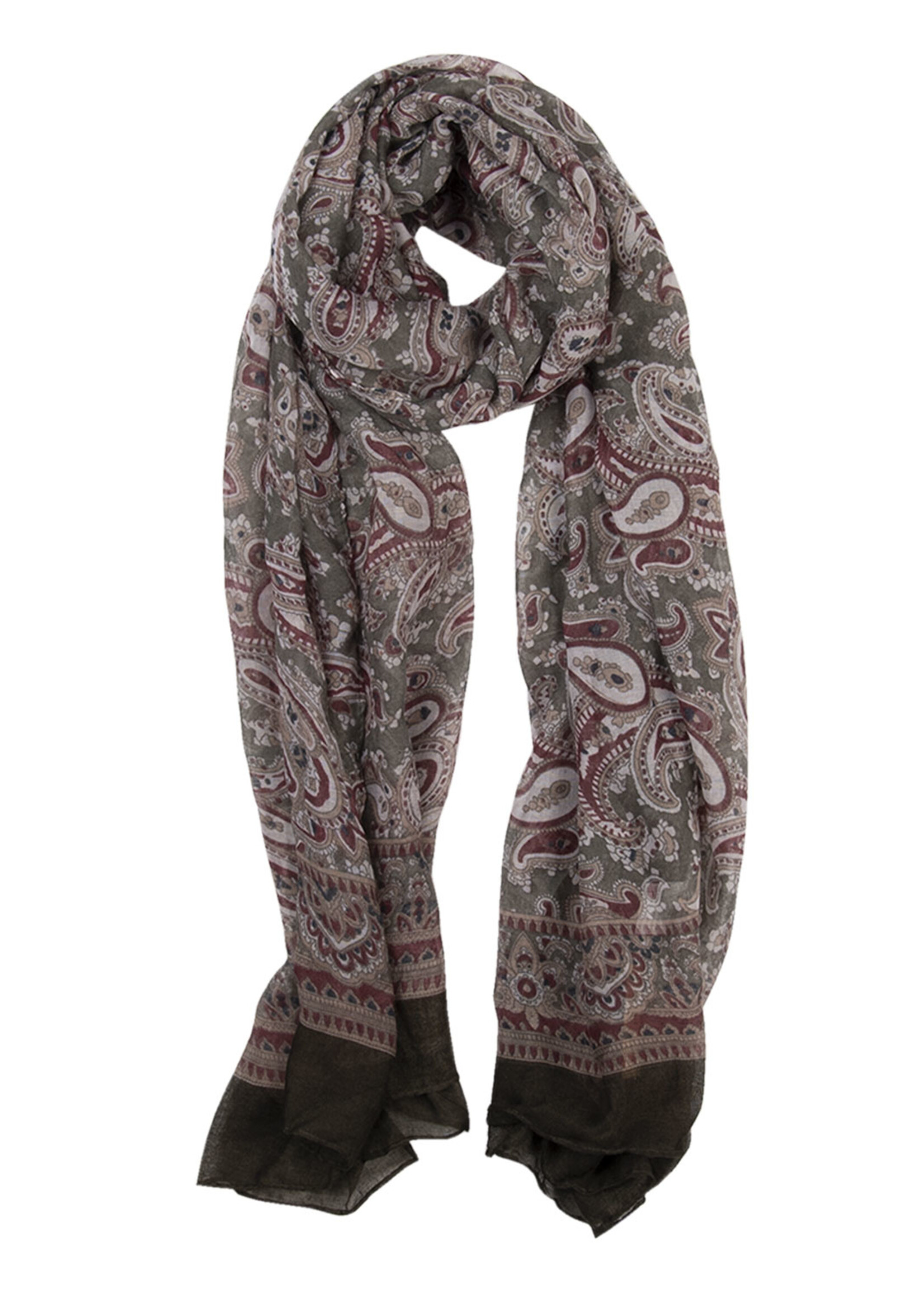 Clayre & Eef Sjaal 80*180 cm groen JZSC0520GR