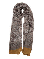 Clayre & Eef Écharpe 80*180 cm jaune JZSC0520Y